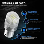 Σετ λάμπες LED αυτοκινήτου 2 τεμάχια Novsight A500-SL9-1157W8 - Image 3