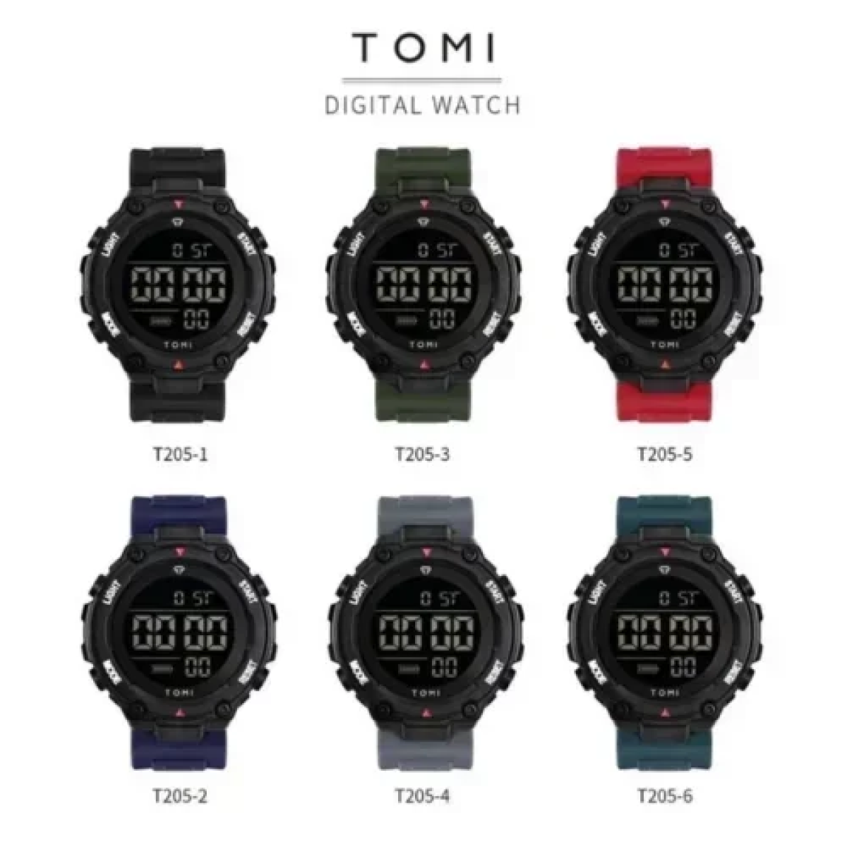 TOMI Ψηφιακό Αθλητικό Ρολόι Αδιάβροχο T205
