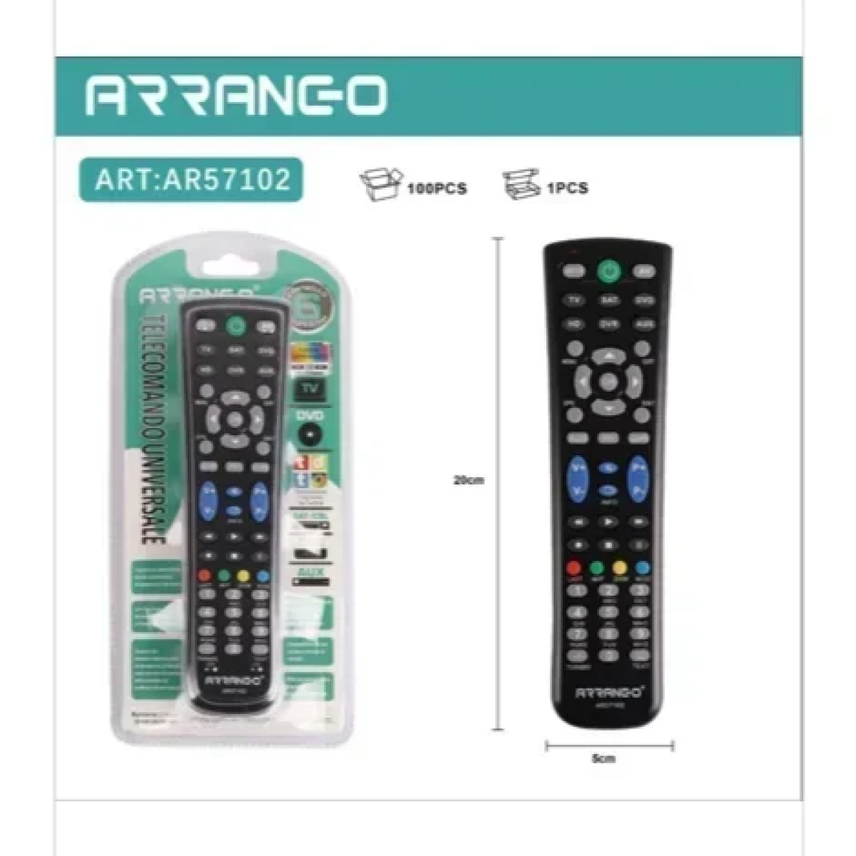 Universal Τηλεχειριστήριο Arrango AR57102 για Τηλεοράσεις