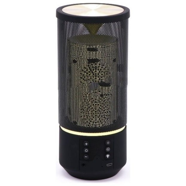 V-TAC VT-6211 Φορητό Ηχείο Bluetooth 6W με LED Εφέ Φλόγας, 6 Επίπεδα Φωτισμού, TWS & Hands-Free Κλήσεις – Μαύρο