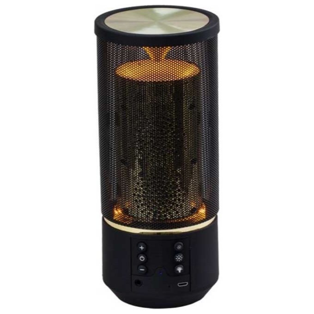 V-TAC VT-6211 Φορητό Ηχείο Bluetooth 6W με LED Εφέ Φλόγας, 6 Επίπεδα Φωτισμού, TWS & Hands-Free Κλήσεις – Μαύρο