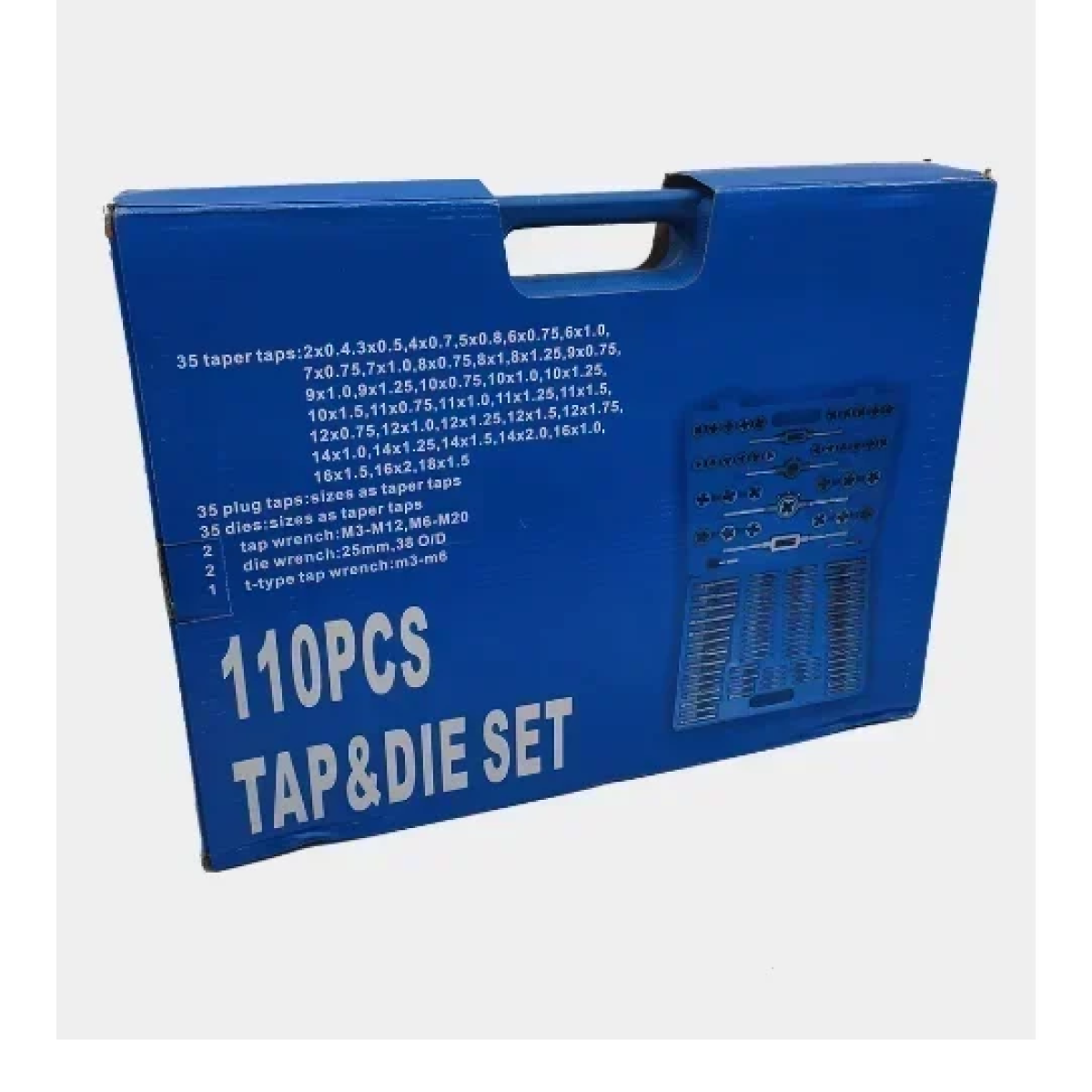 110 Εργαλεία Σπειρώματος - Tap And Die Set Μπλε