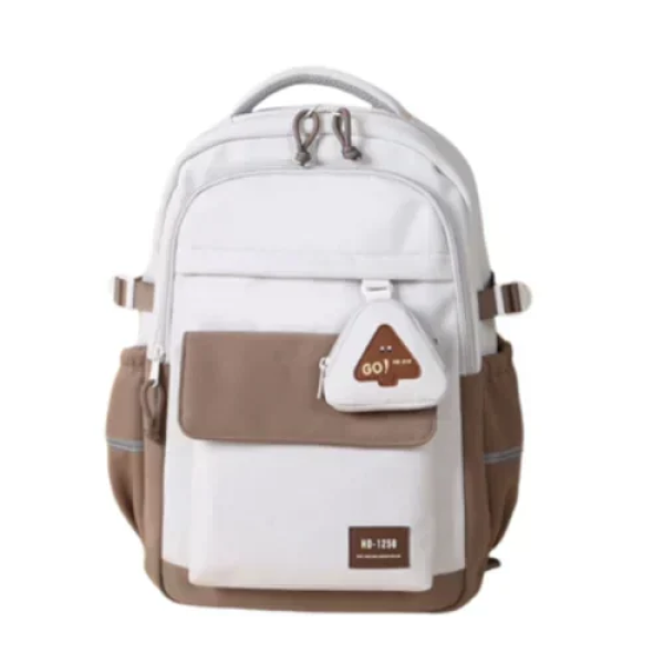 Σακίδιο Πλάτης 3 θέσεων 45x30x20 cm S336 Λευκό/Καφέ