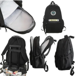 Σακίδιο Πλάτης 3 θέσεων με 2 πλαϊνές θήκες 49x30x20cm S257 Μαύρο