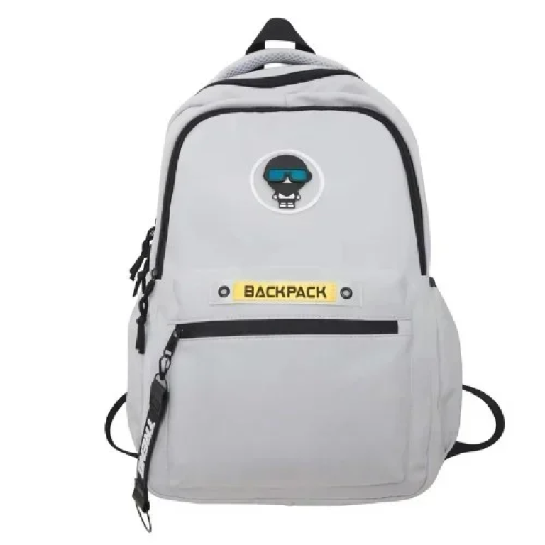 Σακίδιο Πλάτης 3 θέσεων με 2 πλαϊνές θήκες 49x30x20cm S257 Γκρι ανοιχτό