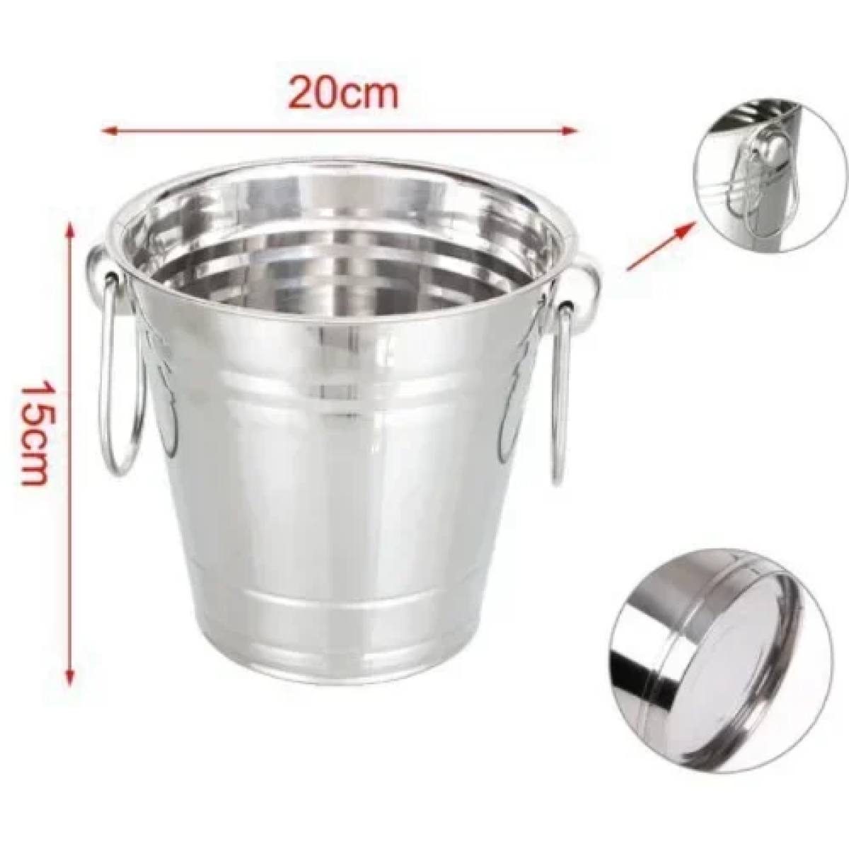 Παγοδοχείο Inox 20cm με λαβές 5403410