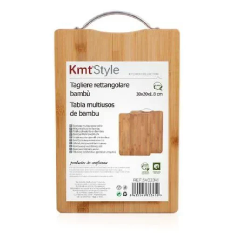 Πολυχρηστικός Ξύλινος Δίσκος Κουζίνας από Bamboo 30x20 cm 5403341