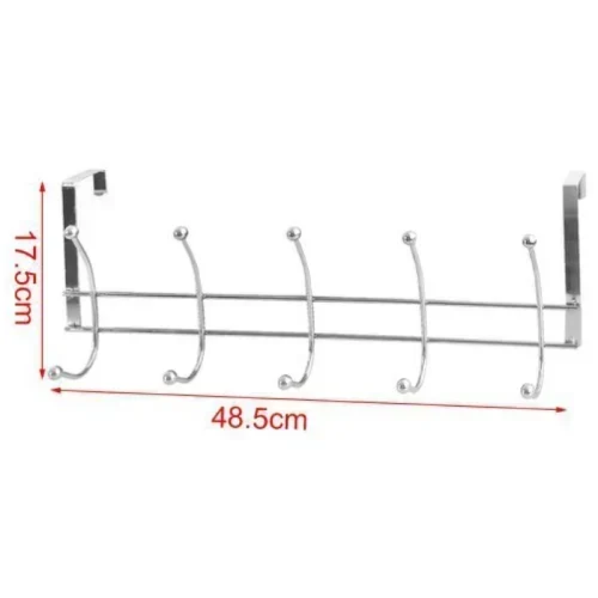 Κρεμάστρα Πόρτας 10 θέσεων 48.5cm Ασημί 2406353