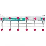 Κρεμάστρα Πόρτας 12 θέσεων 50cm Ασημί με Φούξια κεφαλές 5403462