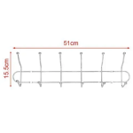 Eπιτοίχια Κρεμάστρα Πολυχρηστική με 12 Γάντζους 51cm 3283355