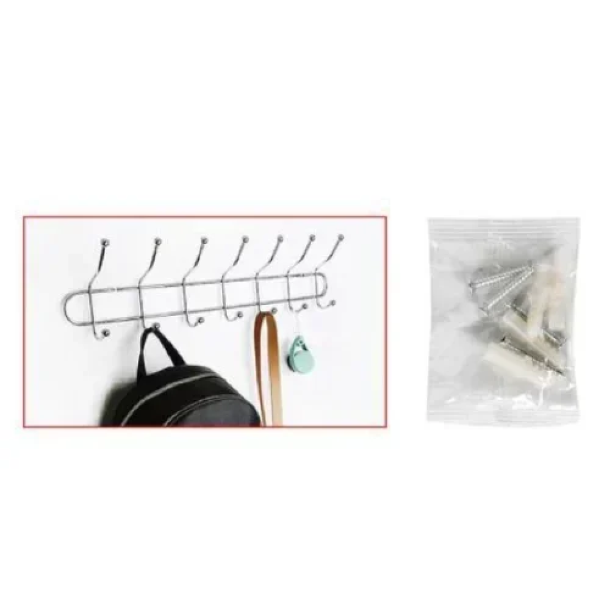 Eπιτοίχια Κρεμάστρα Πολυχρηστική με 12 Γάντζους 51cm 3283355