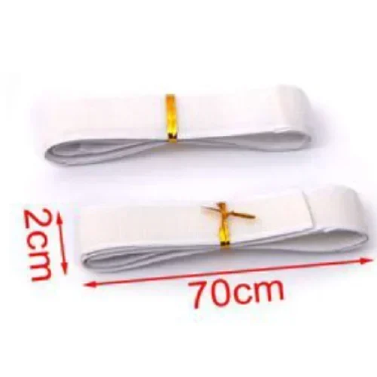 Αυτοκόλλητη Ταινία Velcro 2 x 70 cm Λευκή 2τμχ 5201420