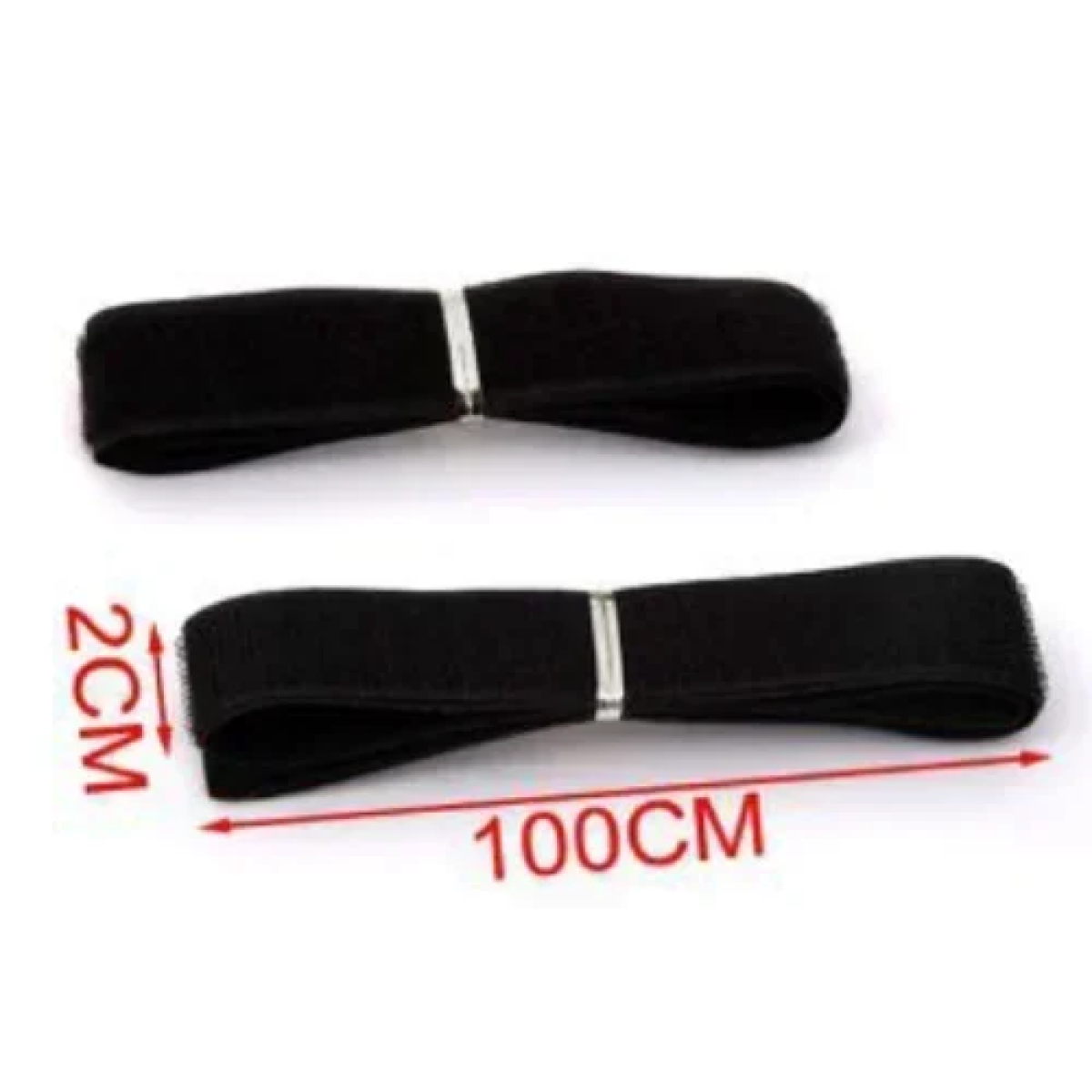 Αυτοκόλλητη Ταινία Velcro 2 x 100 cm Μαύρη 2τμχ 5201440