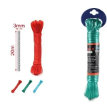 Σχοινί Πολυεστέρα για άπλωμα ρούχων 20m 3mm 2406312 Πράσινο