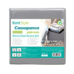 Σκαμπό & Κουτί αποθήκευσης 2 σε 1 από PVC 31x31x31 cm Γκρι 2208860