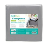 Σκαμπό & Κουτί αποθήκευσης 2 σε 1 από PVC 38x38x38 cm Λευκό 2208864