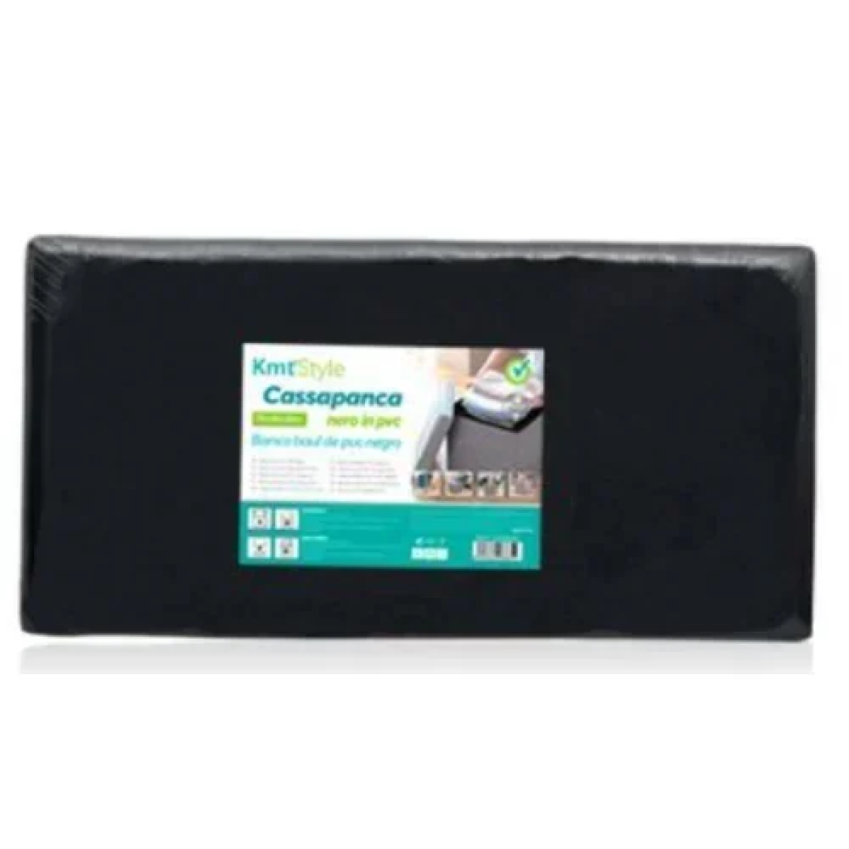 Σκαμπό & Κουτί αποθήκευσης 2 σε 1 από PVC 76x38x38 cm Μαύρο 2208865