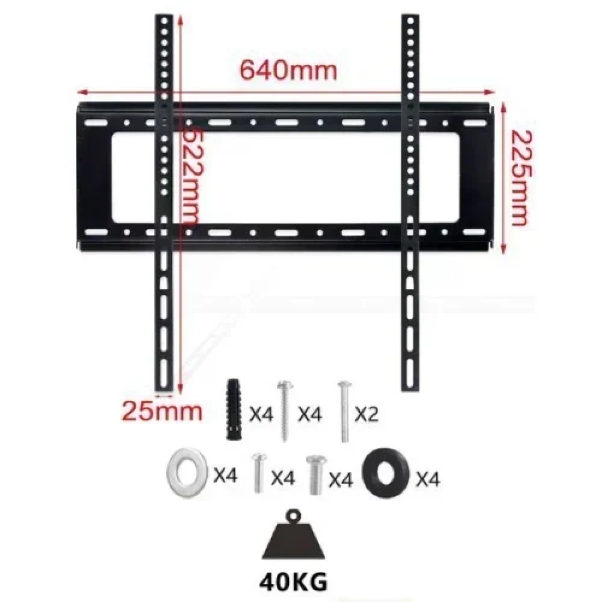 Βάση Tοίχου για Τηλεοράσεις 40”-80” LED LCD PDP Kmt Tools 2389223