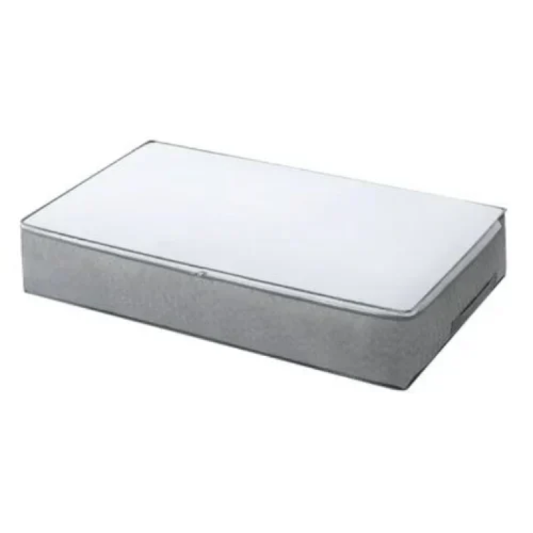 Υφασμάτινη Τσάντα Αποθήκευσης 80x45x15cm Λευκό-Γκρι 3280047