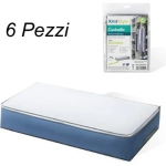 Υφασμάτινη Τσάντα Αποθήκευσης 80x45x15cm Λευκό-Μπλε 3280047 - Image 5
