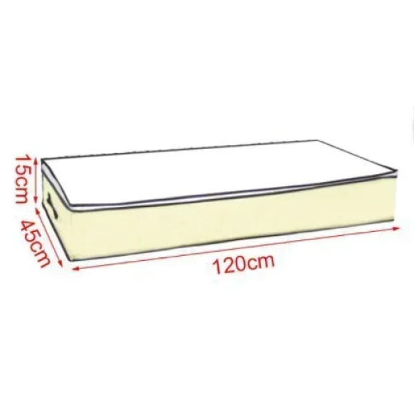 Υφασμάτινη Τσάντα Αποθήκευσης 120x45x15cm Λευκό-Μπεζ 3283149