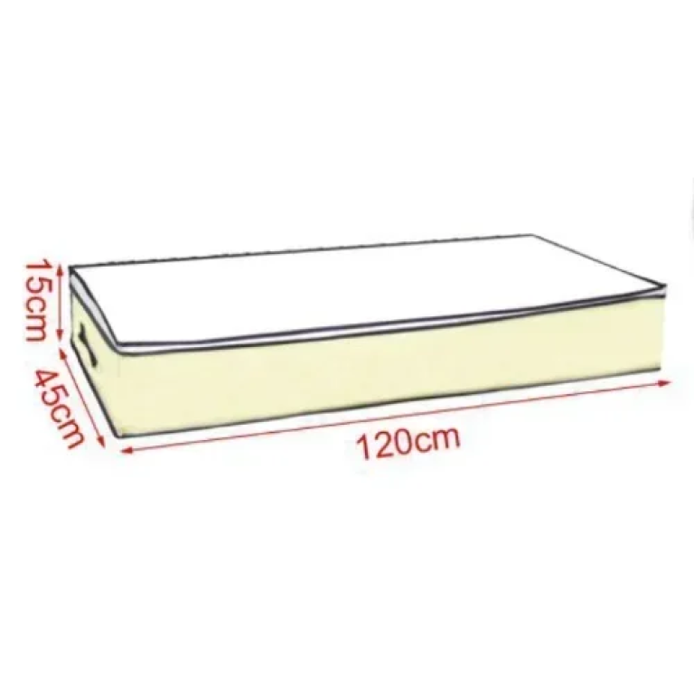 Υφασμάτινη Τσάντα Αποθήκευσης 120x45x15cm Λευκό-Μπεζ 3283149