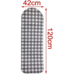 Σιδερόπανο Υφασμάτινο με λάστιχο 42x120 cm σε γκρι καρό σχέδιο 5200887