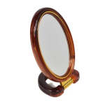 Πλαστικό Καθρεφτάκι 2 όψεων με βάση 8x16 cm 2802687 Καφέ