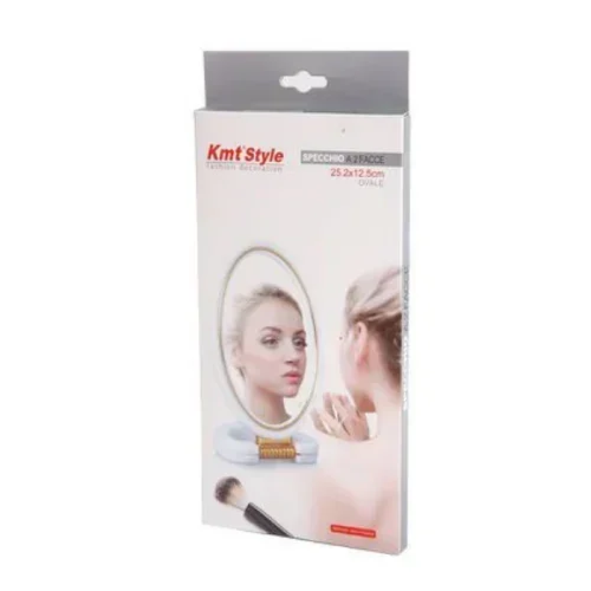 Πλαστικό Καθρεφτάκι 2 όψεων με βάση 12.5x25.2 cm 2802688 Λευκό