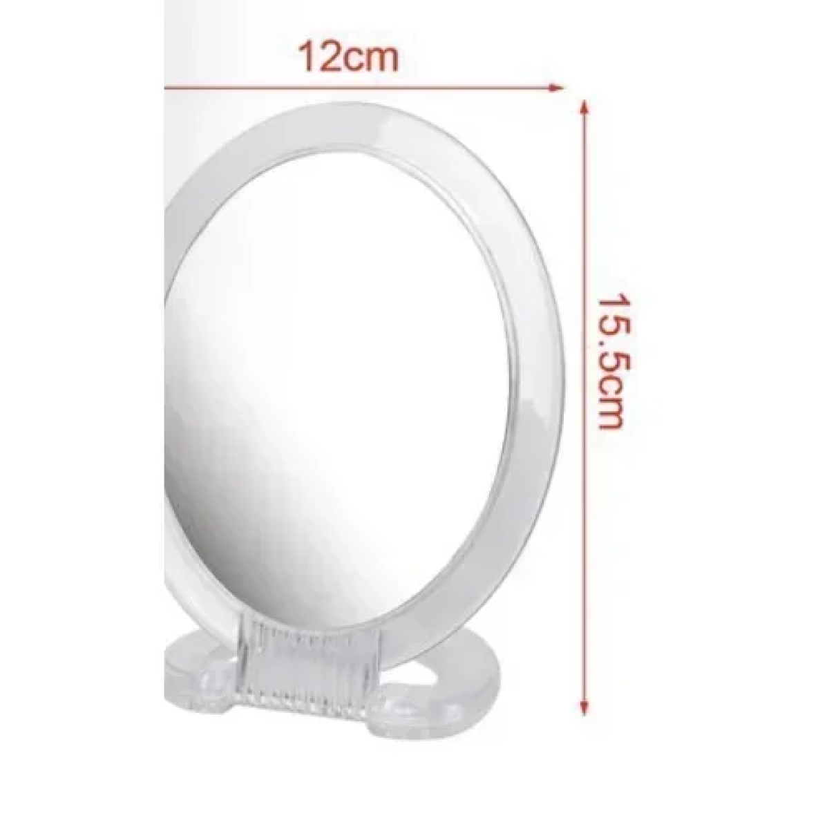 Πλαστικός Καθρέφτης 2 όψεων με βάση 12x15.5 cm 2802674 Λευκό