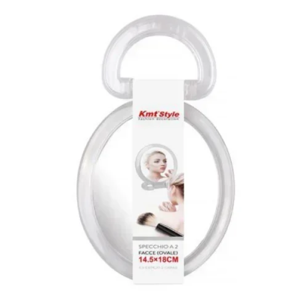 Πλαστικός Καθρέφτης 2 όψεων με βάση 14.5x18 cm 2802675 Λευκό