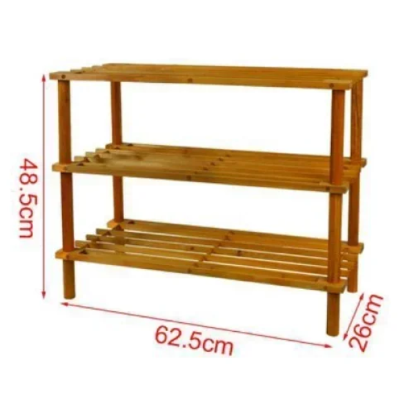 Ξύλινη Παπουτσοθήκη 3 Επιπέδων 48.5x62.5x26 cm 5403305
