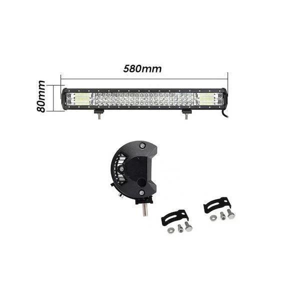 LED Αδιάβροχη Μπάρα Αλουμινίου 12V-24V 58cm 324W 108 SMD IP68 25920LM 6000K OYQP-0021