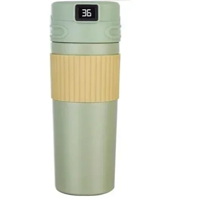Παγούρι Θερμός Aνοξείδωτο 480ml με Ένδειξη Θερμοκρασίας DWX-5148 Πράσινο