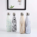 Παγούρι Θερμός 500ml Ανοξείδωτο με Βιδωτό Καπάκι & Εφέ Ξύλου 7001