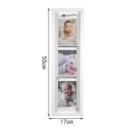 Ξύλινη Κορνίζα 3 θέσεων 55x17cm Λευκή SDS-25274