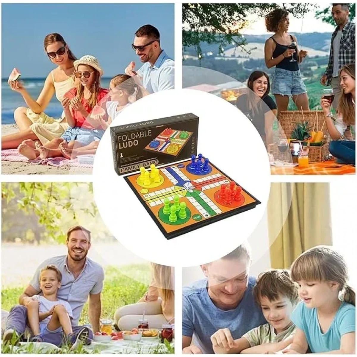 Επιτραπέζιο Οικογενειακό Παιχνίδι Foldable Ludo SDS-25685