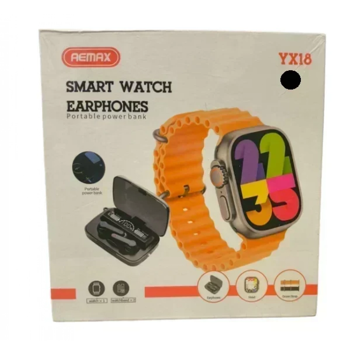 Remax YX18 Smart Watch με ασύρματα ακουστικά - Μαύρο - Image 2