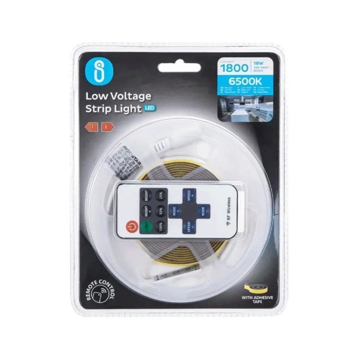 Aigostar - Φωτοταινία dimming LED 2m LED/18W/24/230V 6500K με Τηλεχειριστήριο