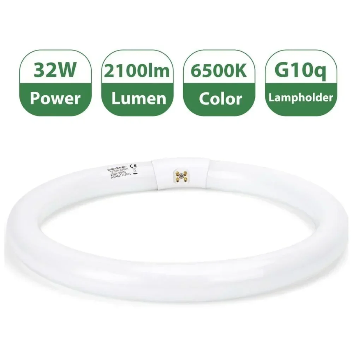 Aigostar Λάμπα Φθορίου Κυκλική T9 32W G10q 6500K 2100lm 29x300mm