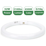 Aigostar Λάμπα Φθορίου Κυκλική T9 32W G10q 6500K 2100lm 29x300mm