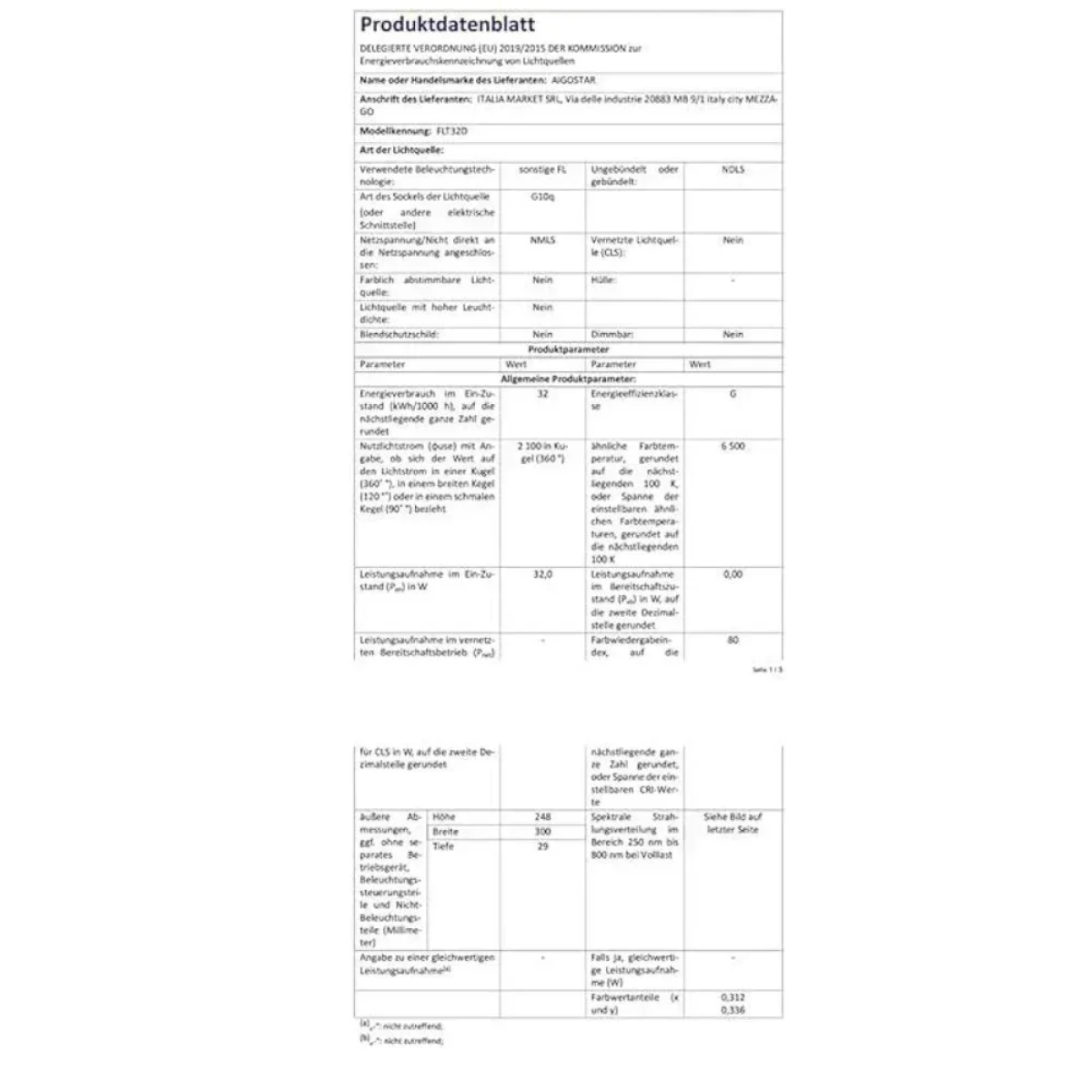 Aigostar Λάμπα Φθορίου Κυκλική T9 32W G10q 6500K 2100lm 29x300mm