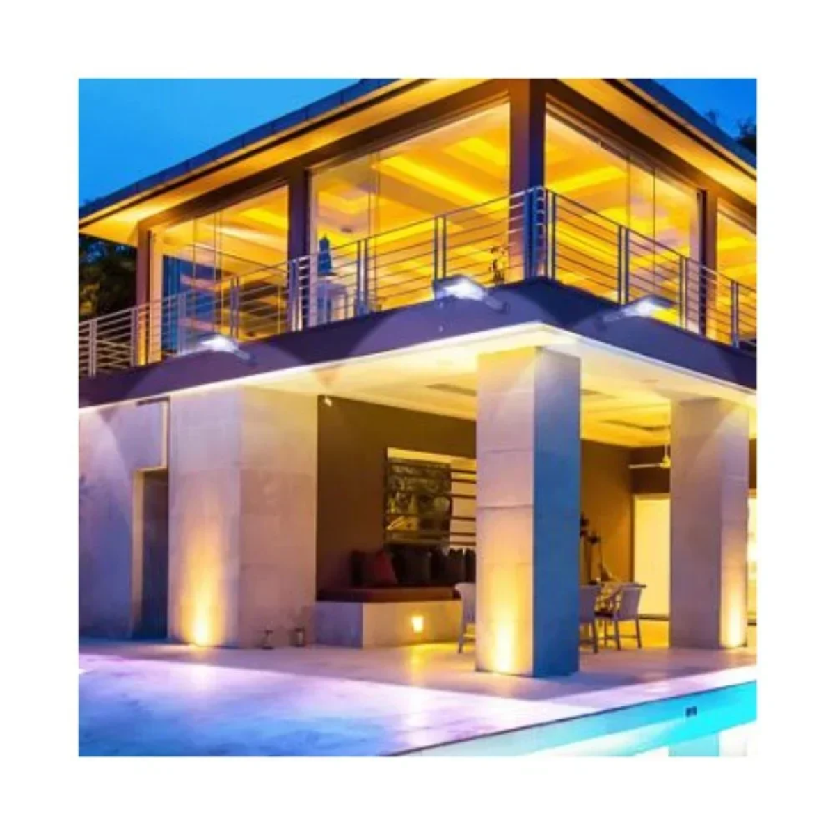 Aigostar - LED Ηλιακό φωτιστικό κήπου με αισθητήρα LED/200W/3,2V IP65 6500K & τηλεχειριστήριο