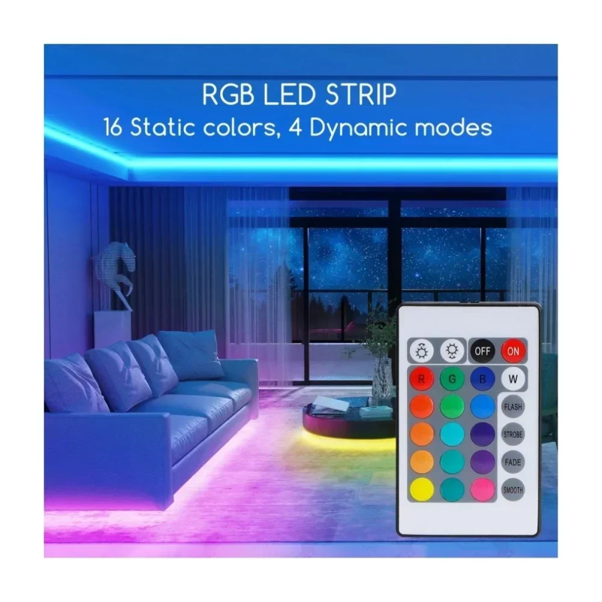 Aigostar - LED RGB Dimmable ταινία 3m LED/24W/12/230V IP65 με Τηλεχειριστήριο