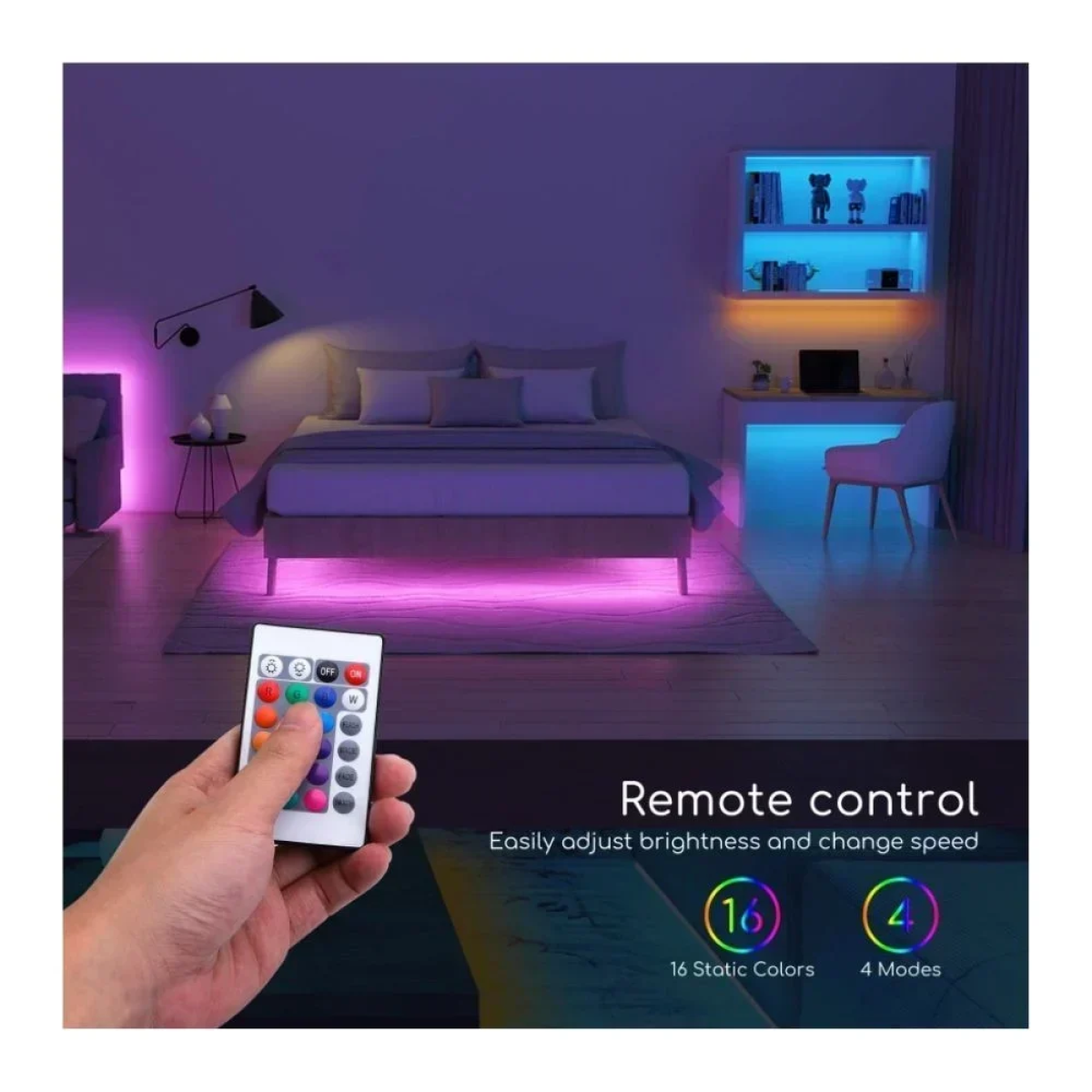 Aigostar - LED RGB Dimmable ταινία 3m LED/24W/12/230V IP65 με Τηλεχειριστήριο