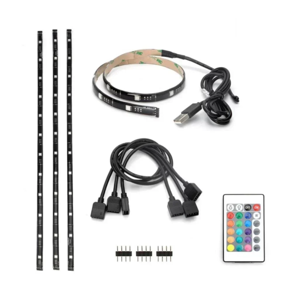 Aigostar - LED RGB Dimmable ταινία 4x0,5m LED /2,5W/5V IP65 με Τηλεχειριστήριο