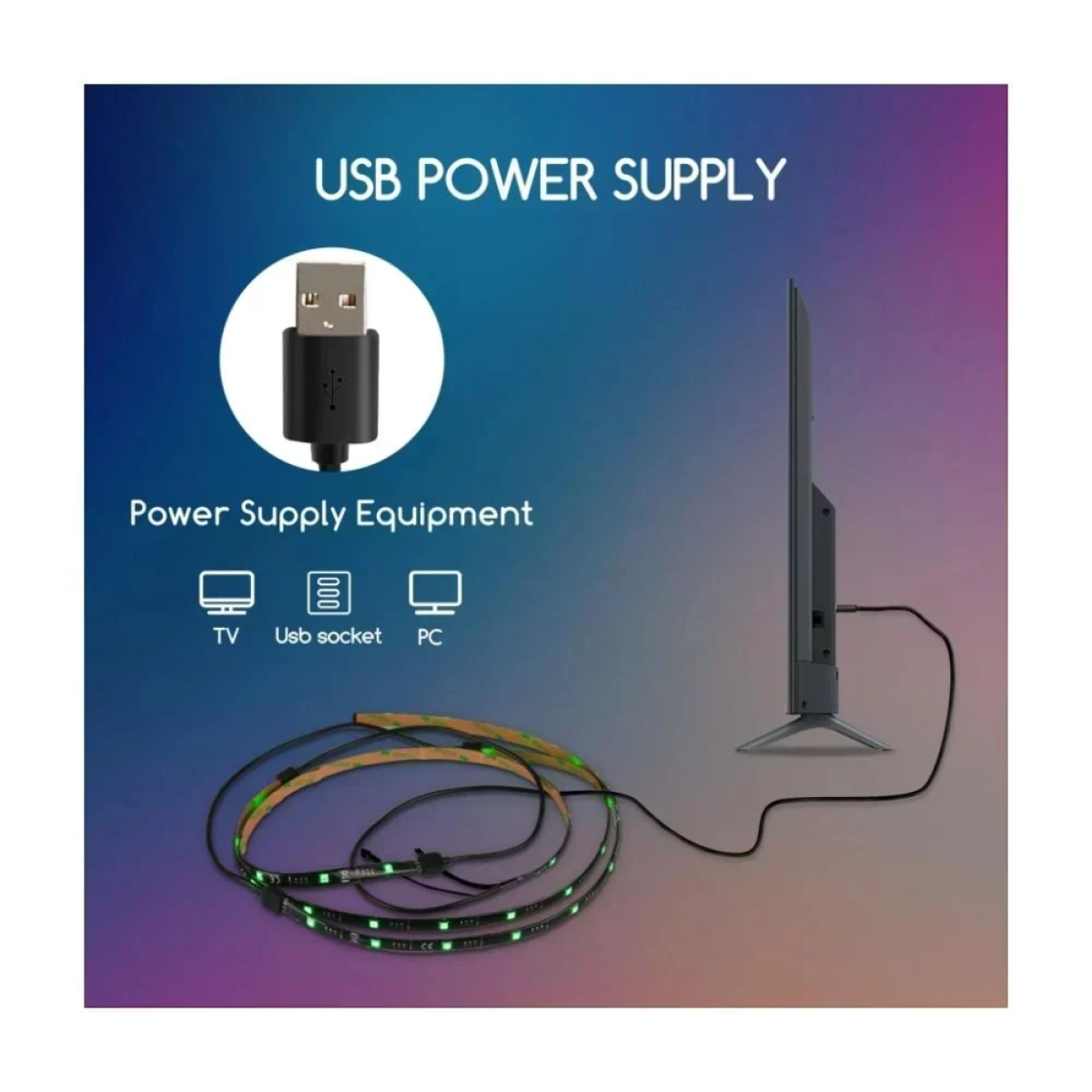 Aigostar - LED RGB Dimmable ταινία 4x0,5m LED /2,5W/5V IP65 με Τηλεχειριστήριο