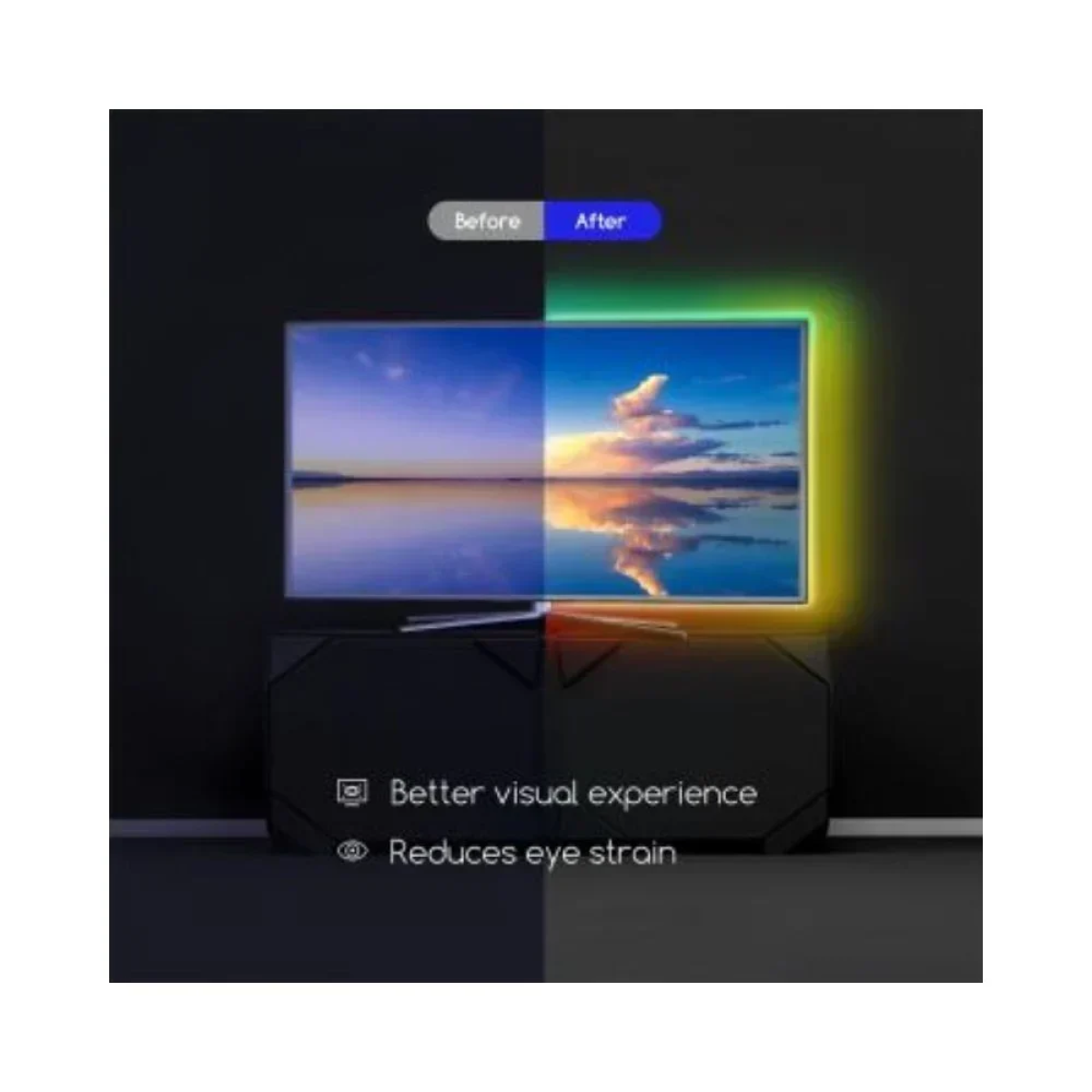 Aigostar - LED RGB Dimmable ταινία 4x0,5m LED /2,5W/5V IP65 με Τηλεχειριστήριο