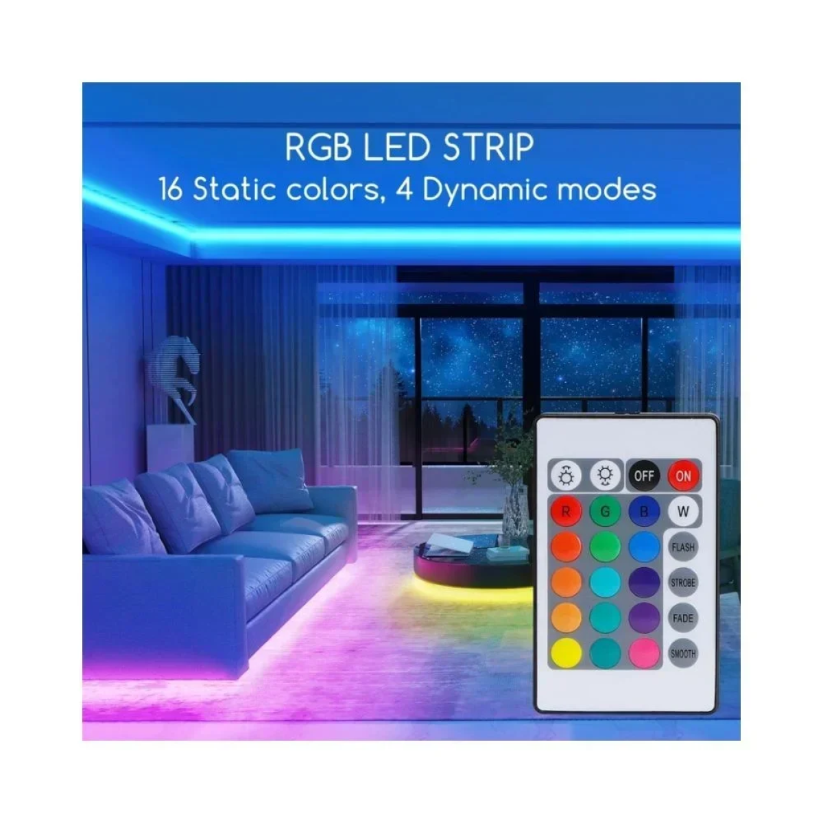 Aigostar - LED RGB Dimmable ταινία 5μ LED/24W/12/230V IP65 με Τηλεχειριστήριο