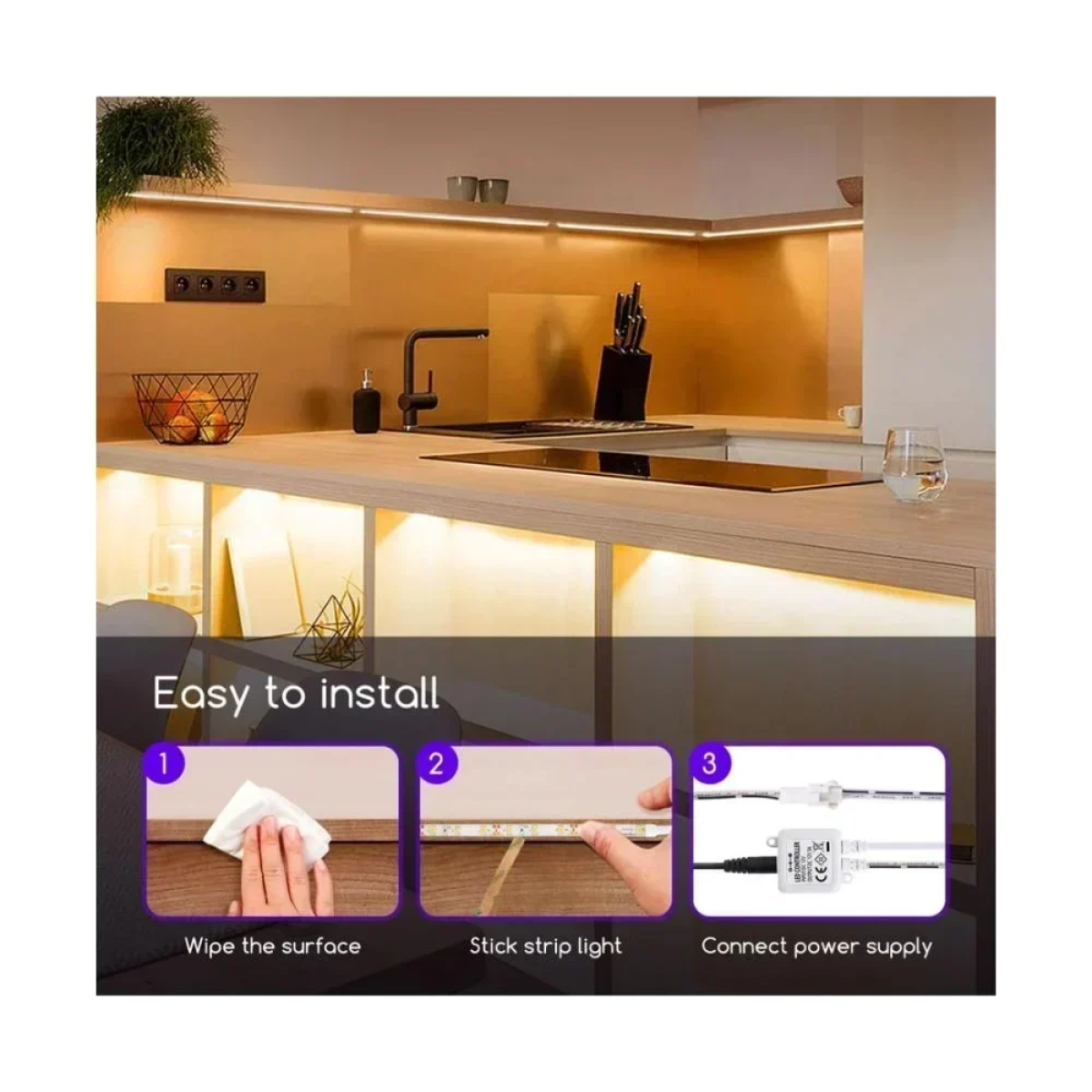 Aigostar Ταινία LED 12V IP65 5m Αυτοκόλλητη 18W Θερμό Λευκό 3000K